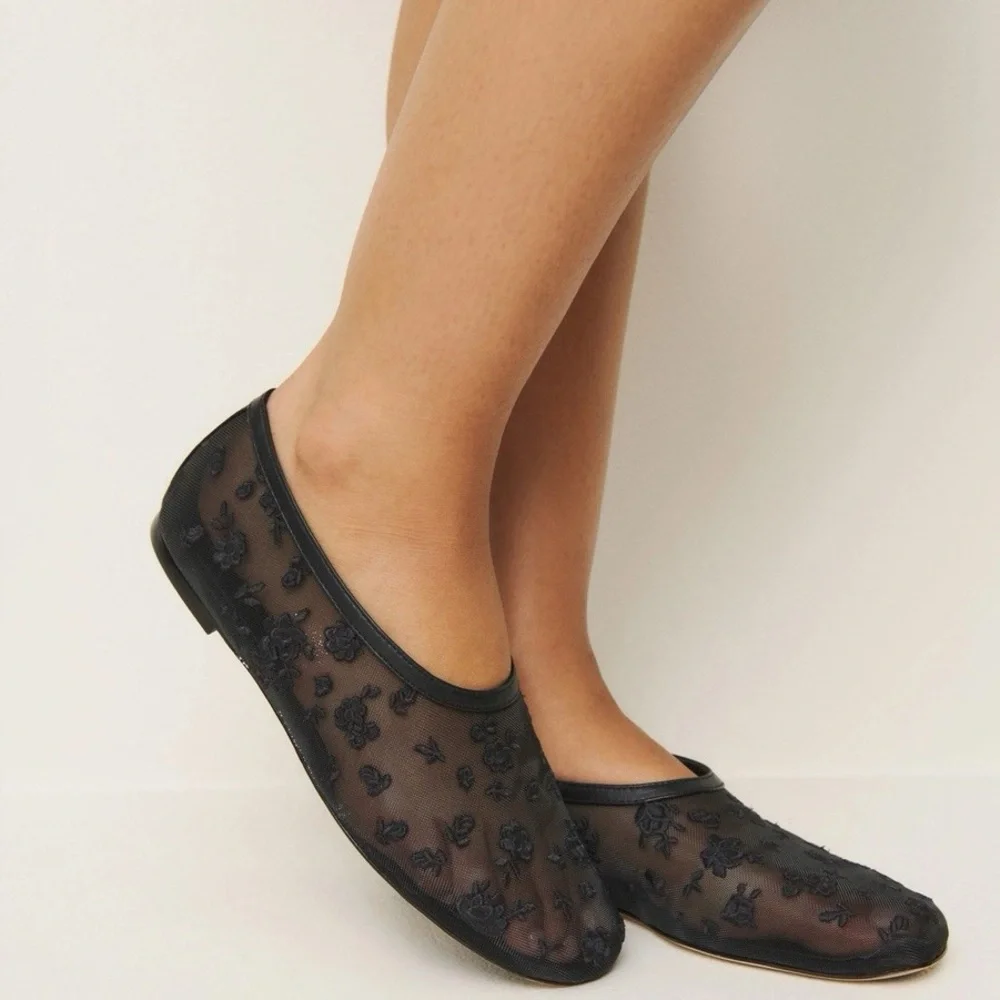 REFORMATION Britt Mesh Ballet Flats